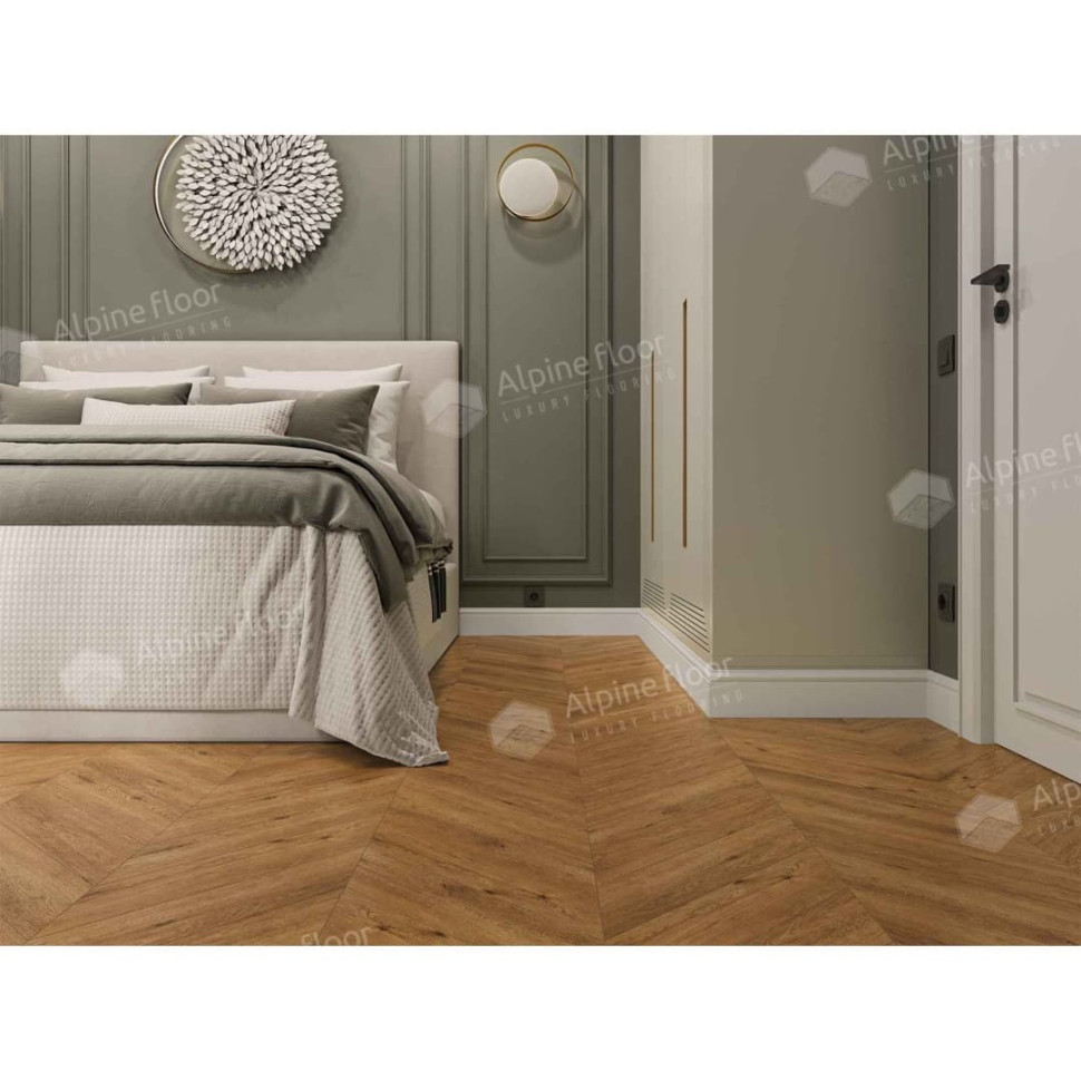 Кварц-винил Alpine floor Шеврон 18-16 Сокровище
