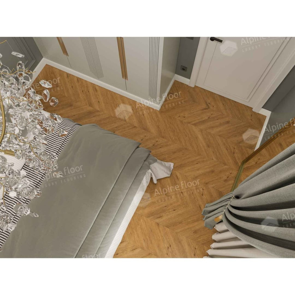 Кварц-винил Alpine floor Шеврон 18-16 Сокровище