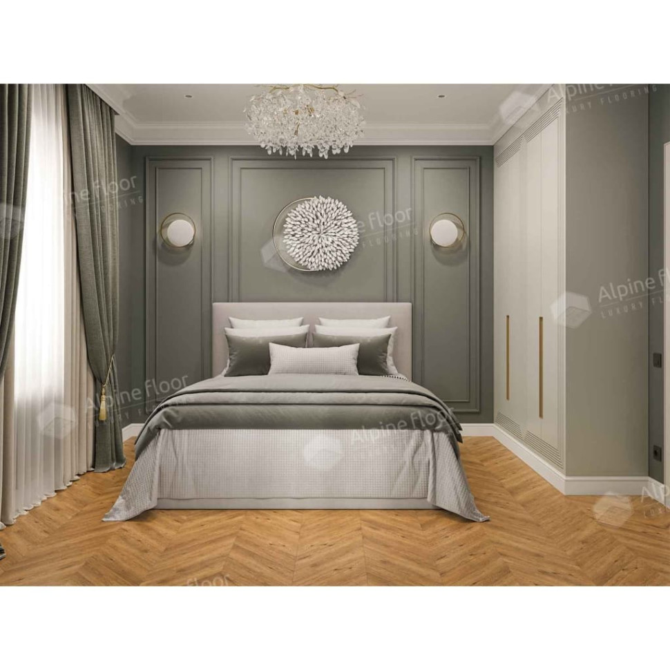 Кварц-винил Alpine floor Шеврон 18-16 Сокровище