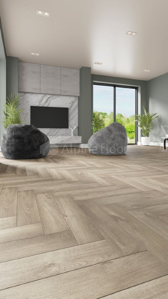 Кварц-винил Alpine floor Parquet light 13-5 Дуб Натуральный Отбеленный