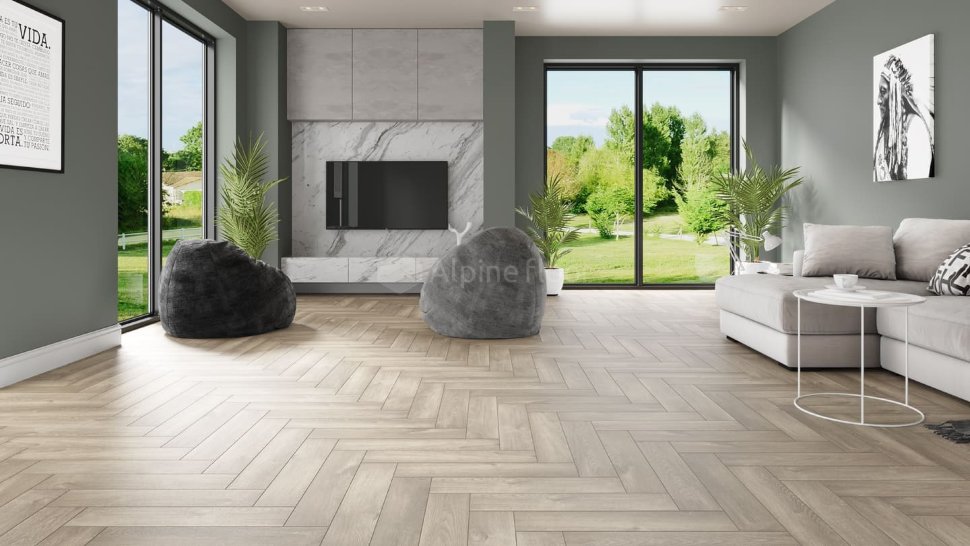 Кварц-винил Alpine floor Parquet light 13-5 Дуб Натуральный Отбеленный