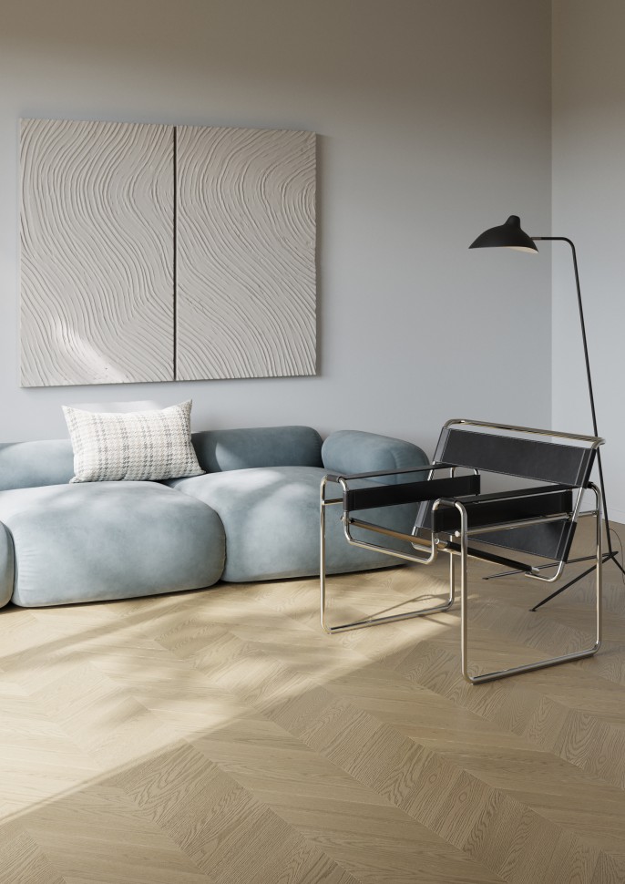 Кварцевый паркет Quartz Parquet Французская Ёлка 99-414 Дуб Шампань