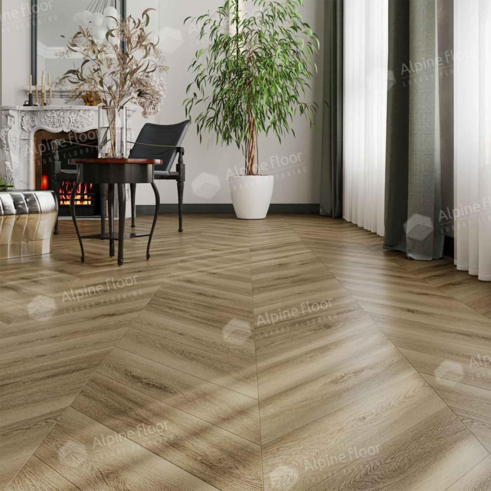 Кварц-винил Alpine floor Шеврон 18-14 Вайпуа