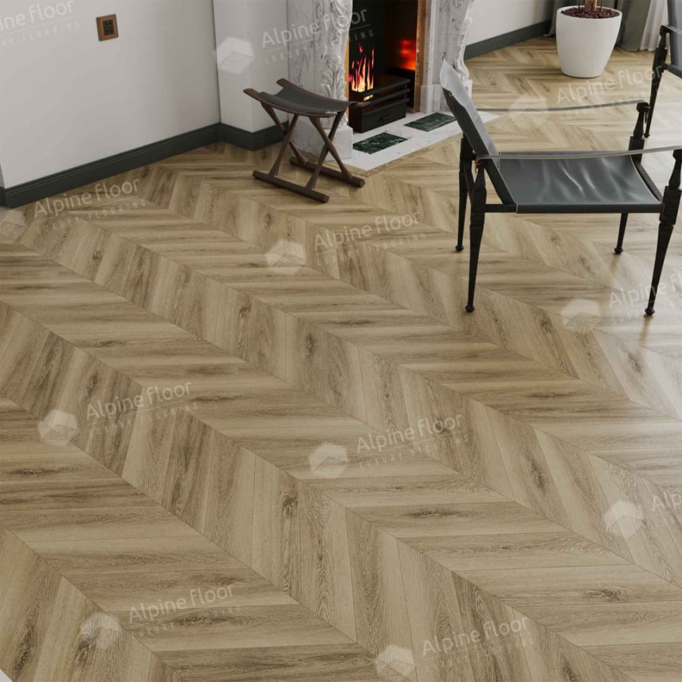 Кварц-винил Alpine floor Шеврон 18-14 Вайпуа
