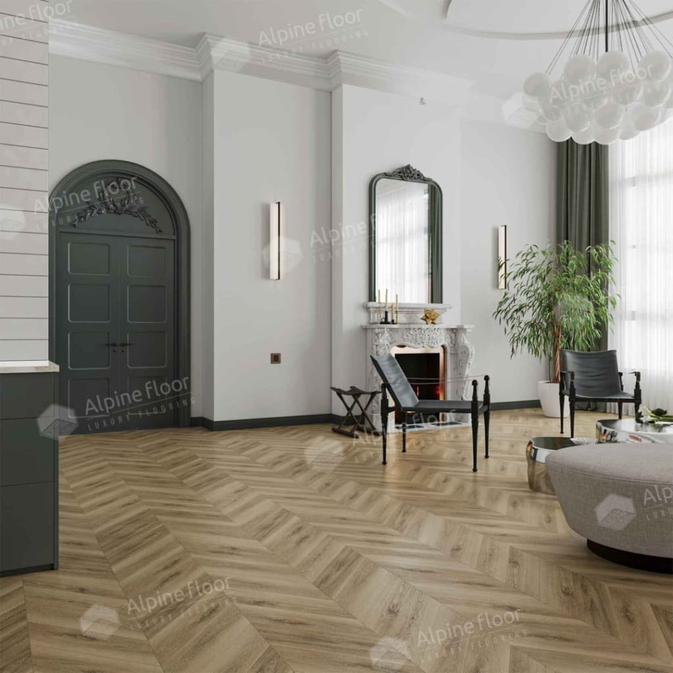 Кварц-винил Alpine floor Шеврон 18-14 Вайпуа