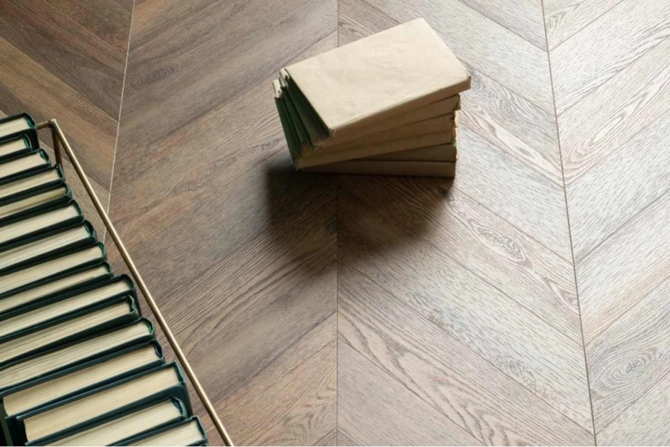 Кварц-винил Vinilam Parquet Chevron LVT RI153610CL4 Шеврон Нормандия