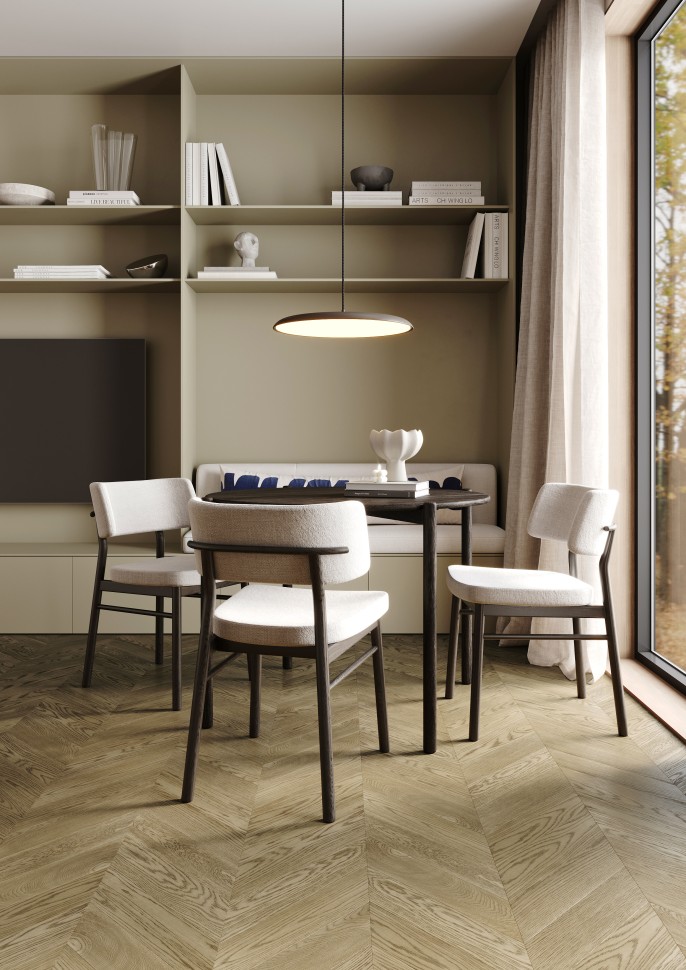 Кварцевый паркет Quartz Parquet Французская Ёлка 99-419 Дуб Карельский