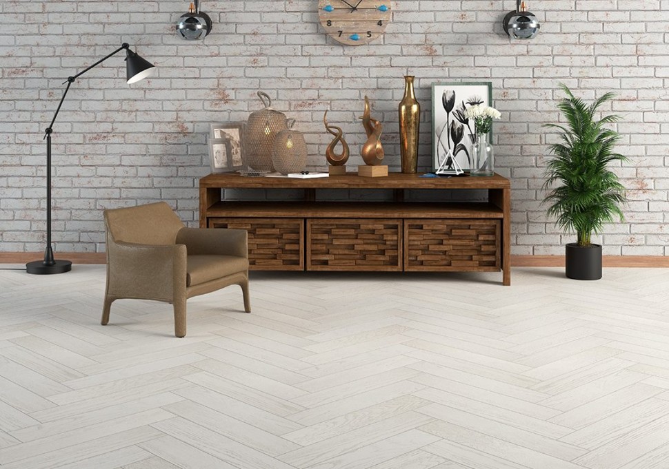 Инженерная доска Gran Parte Бианко Английская ёлка