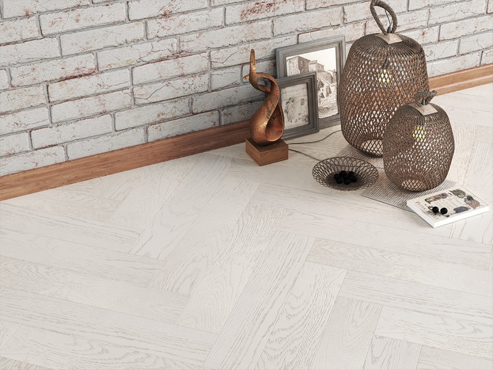 Инженерная доска Gran Parte Бианко Английская ёлка