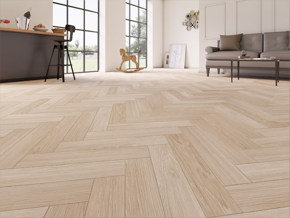 Инженерная доска Gran Parte Крема Английская ёлка