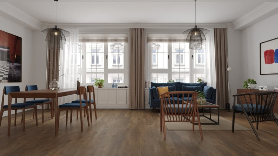 Кварц-винил Alpine floor Гармоничные линии 3-45 Дуб Гоен