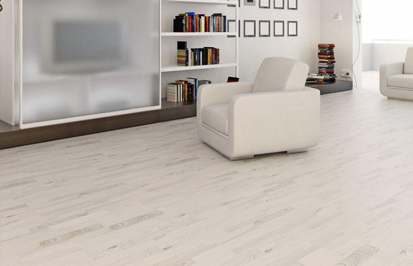 Пробковые полы Corkstyle Wood P06113 Esche Weiss