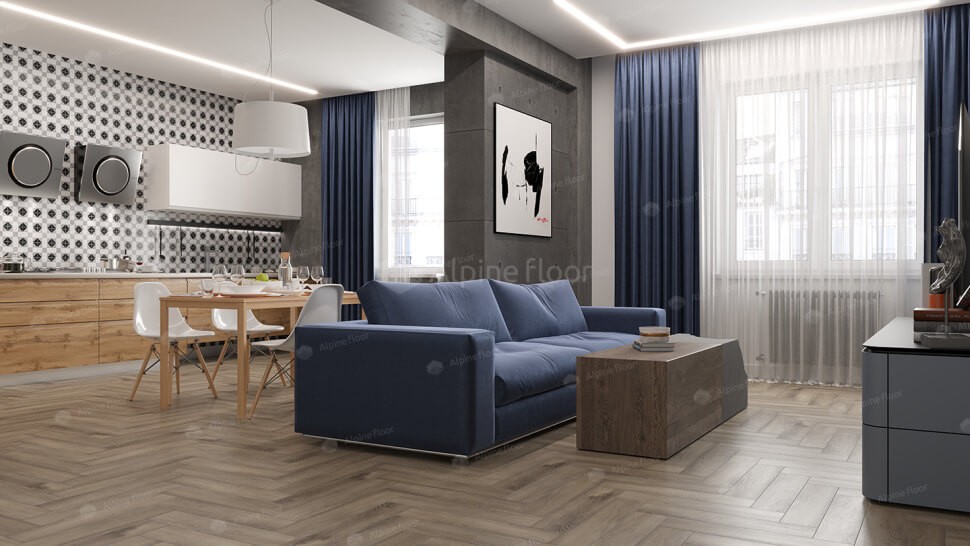 Кварц-винил Alpine floor Parquet light 13-15 Дуб Исида
