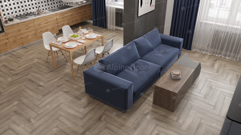 Кварц-винил Alpine floor Parquet light 13-15 Дуб Исида
