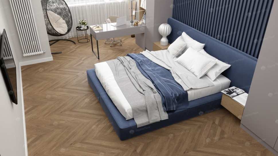 Кварц-винил Alpine floor Ультра 5-25 Французская Ёлочка