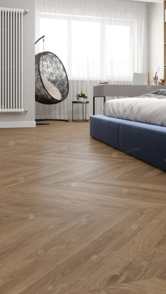 Кварц-винил Alpine floor Ультра 5-25 Французская Ёлочка