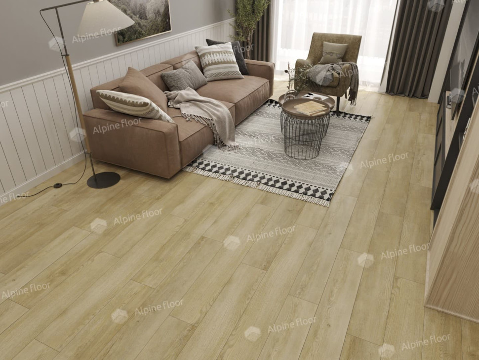 Кварц-винил Alpine floor Ультра 5-33 Дуб Старинный