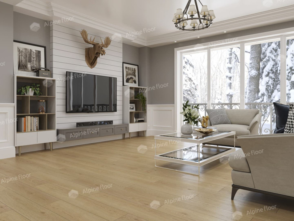 Кварц-винил Alpine floor Ультра 5-37 Дуб Марципановый
