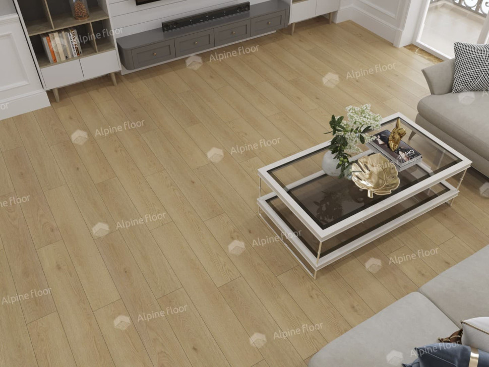 Кварц-винил Alpine floor Ультра 5-37 Дуб Марципановый