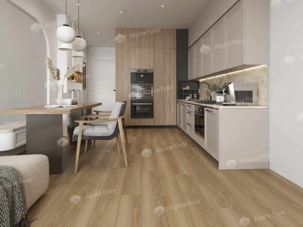 Кварц-винил Alpine floor Ультра 5-38 Дуб Сантана