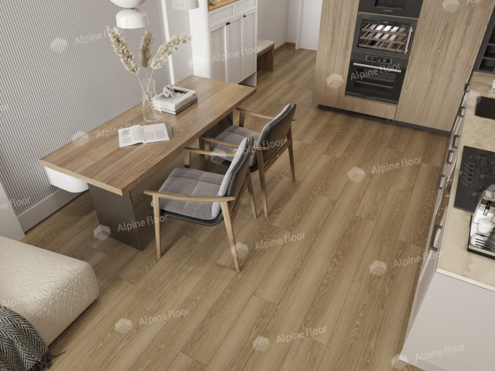Кварц-винил Alpine floor Ультра 5-38 Дуб Сантана