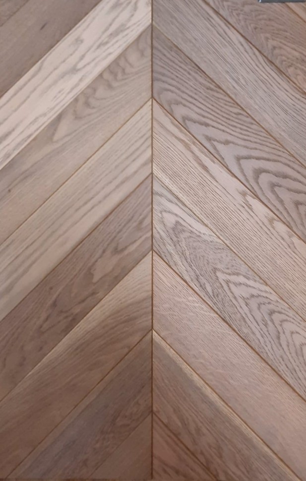 Инженерная доска Kraft Parkett Французская елка 908-100/120/150 Дуб Рустик лак 