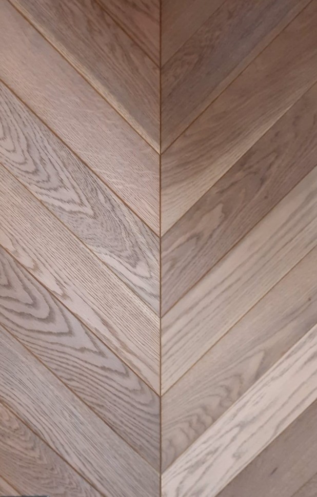 Инженерная доска Kraft Parkett Французская елка 908-100/120/150 Дуб Селект лак