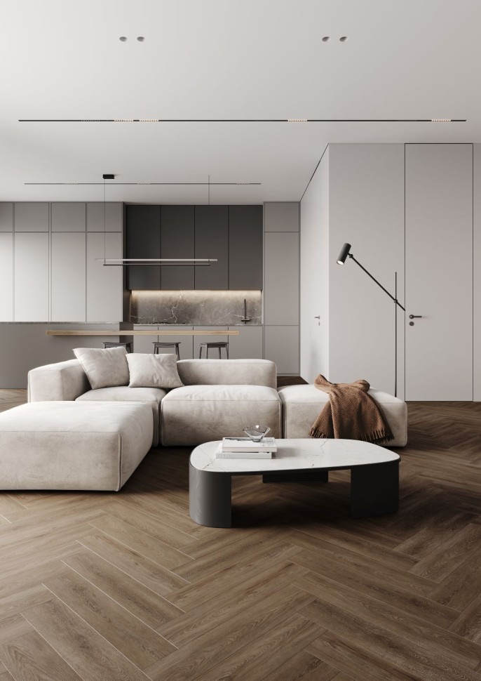 Кварц-винил Fargo Bevel Parquet Дуб Квебек 33-6191-8